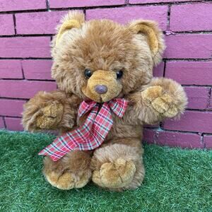 Vintage 1993 Cuddle Wit Teddy Bear 18” Plush Stuffed Animal Toy‎ Lovey Kidcore
